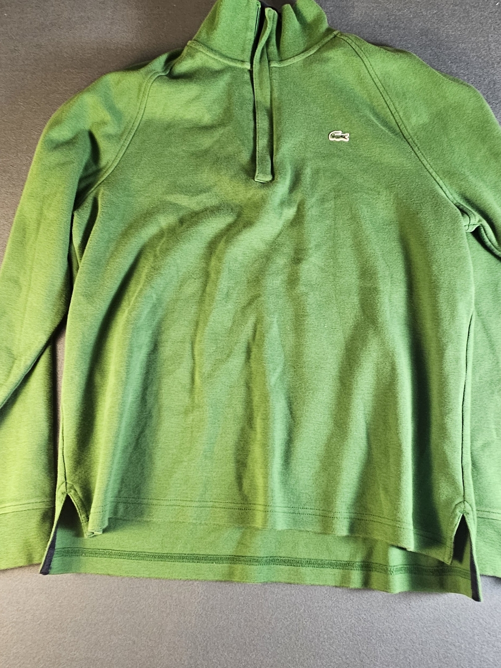 Lacoste Men's Green Half-Zip Pullover Sweater